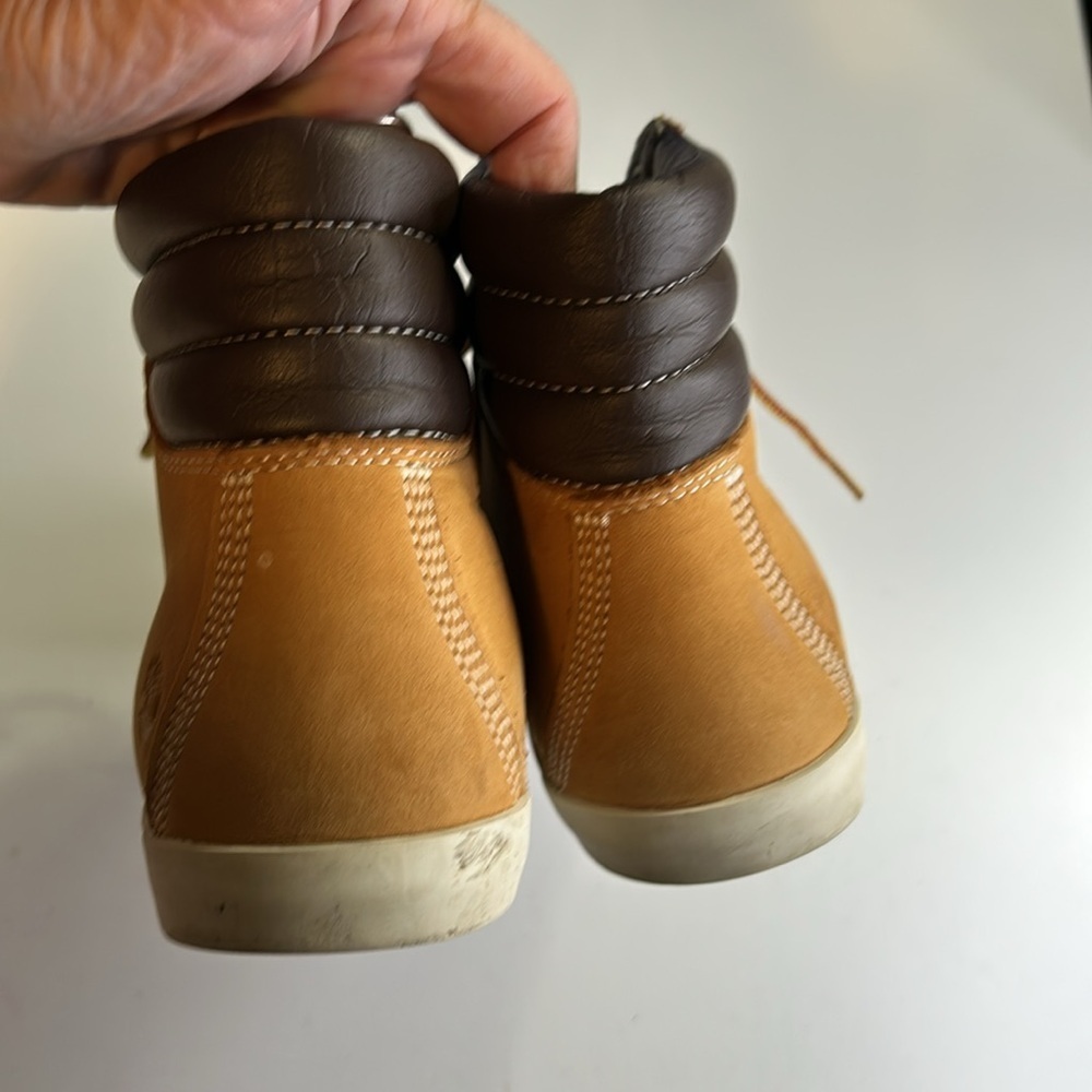 TIMBERLAND ORTHOLITE CLASSIC LEATHER WOMENS WHEAT COLORED BOOTS SZ 7.5 - Picture 6 of 12